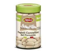 3 x D'Amico Fagioli Cannellini del Piemonte Bio Cannellini Frijoles Orgánicos de Piamonte procedentes de Frijoles Hocidos procedentes de Italia 310 g