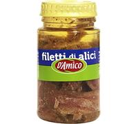 D'Amico Filetti di Alici in Olio di Semi di Girasole Filetes de anchoa en aceite de girasol, 140 g