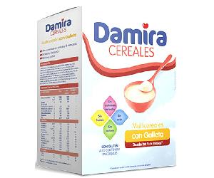 Damira Papilla 8 Cereales Con Galleta María FOS 6m+ 600 gr