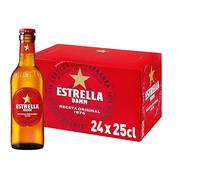 Estrella Damm | Cerveza Sabor Suave | Doble Malta | Botellín | Caja 24 Botellas x 25 cl