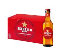 Damm - Cerveza Estrella Damm, Caja de 24 Botellas 25cl | Cerveza Lager Mediterránea, Receta Original 1876, 100% Ingredientes Naturales, en Botellín
