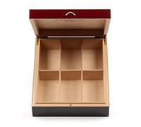 Dammann Frères | Caja vacía de madera para té y té de hierbas | Caja de té de madera vacía 6 compartimentos | Caja de regalo de té de bienvenida