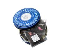 Dammann Frères | Lata de regalo de la colección Torre Eiffel | Té Negro Sabor Vainilla y Almendras en Lata Redonda Plana - 6 Infusores (12 Gr)