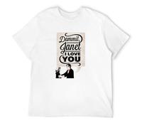 Dammit Janet I Love You Rocky Horror Picture Show Poster Ladies Girls Print Unisex T-Shirts Men tee Cotton Tops White Shirt XL