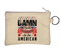 Damn It Feels Good to Be American Llavero Monedero Beige, beige, Talla única