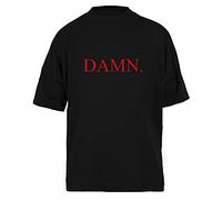 Damn Negra Camiseta Holgada Unisex Tamaño M Black Baggy tee Tshirt Unisex Size M