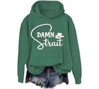 Damn Strait - Sudadera y sudadera con capucha de música country, sudadera vaquera del sur del país occidental, Verde-h, S