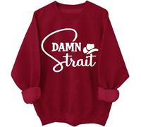 Damn Strait - Sudadera y sudadera con capucha de música country, sudadera vaquera del sur del país occidental, Burdeos, S
