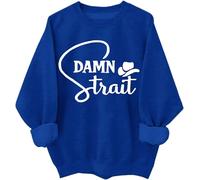 Damn Strait - Sudadera y sudadera con capucha de música country, sudadera vaquera del sur del país occidental, Klein Azul, S