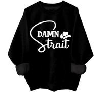 Damn Strait - Sudadera y sudadera con capucha de música country, sudadera vaquera del sur del país occidental, Negro, S