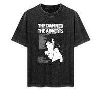 Damned & The Adverts Gaye Advert Gig Guide Poster 1977 Mens T-Shirt Black Unisex tee XXL