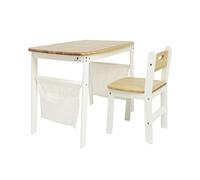 Damoch Family™ Juego de escritorio y silla para niños, escritorio de estudio y escritorio escolar con bolsas de almacenamiento y alfombrilla para niños de escuela primaria, mesa de juego y mesa de