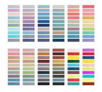damoguin 2400 Piezas de Marcadores Adhesivos, 12 Juegos de Marcapáginas, Notas Adhesivas Transparentes, Utilizables Como Etiquetas para Libros/Índices/Anotaciones (Coloridos)