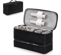 DaMohony Estuche de Viaje de Doble Capa para Shark Flexstyle/Dyson Airwrap Styler y Accesorios, Bolsa Organizadora de Viaje Portátil para Shark Flexstyle y Dyson Airwrap, Negro -, Doble Capa