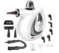 Dampfreiniger Handgerät mit 12-Teiligem Zubehör, 1050W Steam Cleaner für Haushalt, Küche, Bad, Fenster, Polster & Auto-100% Chemiefrei, Hochdruck-Dampf gegen Schmutz Fett & Bakterien