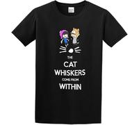 Dan and Phil The Whiskers Come from Within T-Shirt Black Top Printed Mens tee