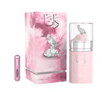 Dana Eau de Parfum 100 ml, Perfume Árabe para Mujer de Larga Duración, Incluye Atomizador Recargable 5 ml, Fragancia floral, frutada con limón siciliano, grosella negra, jazmín y vainilla (Dana)