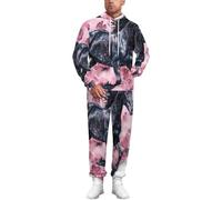 DANAIM Chándal con capucha y pantalón para hombre, traje de chándal informal, animales para hombre, conjunto de chándal, 3, XXXL