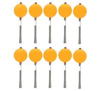 DANAIXZ 10 Uds caña de Pescar en Hielo Punta de Bola de Resorte Duradera con Cuentas integradas Puntas de caña de Pescar Amarillas para Pesca en embalse, Lago, río, Invierno