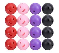 DANAIXZ 16 Pelotas de plástico para práctica de Golf con Agujeros Cuadrados, Ligeras, para Entrenamiento en Interiores y Exteriores, para Ejercicios de Swing de Golf, en 4 Colores, Rosa,