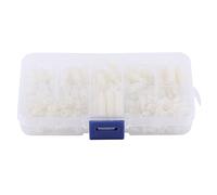 DANAIXZ 180 piezas M3 Hex Macho Hembra Separadores Tornillos Tuercas Kit Surtido Nylon Blanco PA66 Espaciadores para Montaje de Placa de Circuito Placa Base PCB Ensamblaje de Máqui