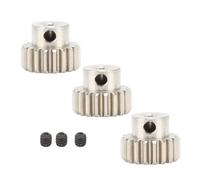 DANAIXZ 3 piezas de engranajes de motor de metal con tornillos de ajuste M0.6 Módulo de 3.175 mm Diámetro de diámetro Engranaje de piñón para 1/10 RC Truck HSP Traxxas (19t)