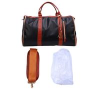 DANAIXZ Bolsa de Viaje para Traje de Mano de Primera Calidad Bolsa de Viaje espaciosa de Cuero de PU con Correa para el Hombro para Viajes de Negocios Escapadas de Fin de Semana Di (Marrón)