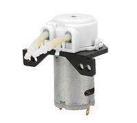 DANAIXZ Bomba peristáltica DC6V Bomba de transferencia de microlíquido Control de flujo de alta precisión para laboratorio de acuario Bioquímica analítica Tubo de silicona de plást (Blanca)