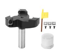 DANAIXZ Broca de alerón estilo inserción de vástago de 1/2 pulgada, 3 hojas en forma de T, diámetro de corte de 60 mm, broca enrutadora de carburo cementado de acero con alto conte