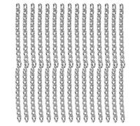 DANAIXZ Cadena curva de aluminio de primera calidad, carrete a granel de 10m, eslabones retorcidos, cadena para hacer joyas, collar, pulsera, tobillera, suministros de artesanía (Plata)