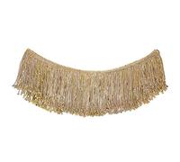 DANAIXZ Cadena de borlas de diamantes de imitación de cristal de lujo, accesorio nupcial plateado brillante para decoración de vestidos de novia, material de costura artesanal, 14