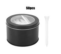 DANAIXZ Camas de Golf de Madera Premium de 50 Piezas con Caja de Almacenamiento de Metal Duradera Camiseta de Pelota de Golf de Madera Natural para el Entrenamiento de práctica Regalo