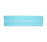 DANAIXZ Cinta de encaje elástico Floral, tela de encaje de costura DIY cortable ancha para almohada, vestido, decoración del hogar, 23cm, 10 yardas, adorno de encaje suave de nailo (Laguna Azul)