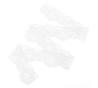 DANAIXZ Cinta de encaje floral, adorno de nailon blanco, 5 cm de ancho, 10 yardas para manualidades DIY, decoraciones de boda, diademas, proyectos de costura