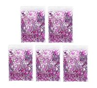 DANAIXZ Confeti con purpurina rosa de 8 mm, dispersión de mesa con lentejuelas, papel de aluminio de primera calidad, decoraciones para fiestas, bautismo brillante, boda, cumpleaño (Carta)
