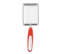 DANAIXZ Cortador de fiambre de acero inoxidable, herramienta de cocina multiusos para rebanar tomate, queso, jamón, huevo con mango ergonómico, naranja, morado, azul, verde, 9,65 p (Naranja)