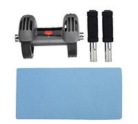 DANAIXZ Equipo de ejercicio abdominal con rueda de doble rodillo Ab con mango de espuma antideslizante y rodillera para gimnasio en casa, entrenamiento de fuerza central, color gri