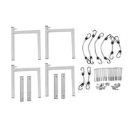 DANAIXZ Estante de Escalera para Remolque Cerrado de Alta Resistencia Estructura de Acero de Primera Calidad Estante de Montaje Lateral para Transporte Seguro de escaleras, Madera