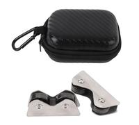 DANAIXZ Herramienta de verificación de Rodillo Detector de rectitud de Taco de Billar de Acero Inoxidable de 2 Piezas con Bolsa de Almacenamiento para Mantenimiento de Tacos de Bil