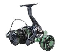 DANAIXZ HFA3000 Carrete de Pesca Giratorio de Metal 13+1BB Rodamientos de Bolas Relación de Engranajes 5.2:1 con Copa de línea Poco Profunda y Tornillo en Brazo basculante para PES