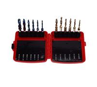DANAIXZ Juego de 12 brocas HSS combinadas para grifo, métricas, chapadas en azul, imperiales, chapadas en Ti, vástago hexagonal de 1/4 pulgadas para trabajos de metal, carpintería,