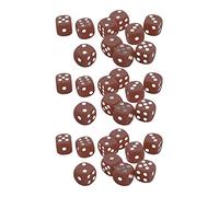 DANAIXZ Juego de Dados de plástico de 30 Piezas de 16 mm, Dados de Esquina Redonda de 6 Caras para Juegos de Mesa, Juegos de Mesa, Aprendizaje de matemáticas, Actividades en el Aula, (Cafetería)