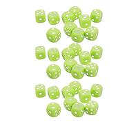 DANAIXZ Juego de Dados de plástico de 30 Piezas de 16 mm, Dados de Esquina Redonda de 6 Caras para Juegos de Mesa, Juegos de Mesa, Aprendizaje de matemáticas, Actividades en el Aula, (Verde Claro)