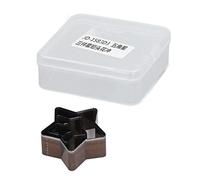 DANAIXZ Juego de troquelador de cuero profesional con forma de pentagrama, herramienta de perforación hueca, acero con alto contenido de carbono, 3 tamaños, kit de estampado artesa