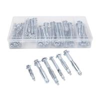 DANAIXZ Kit de tornillos de perno de expansión de alta resistencia, 42 piezas, tamaño M4 a M6, anclajes para paneles de yeso de alto rendimiento con alas reforzadas para construcci