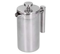 DANAIXZ manual de acero inoxidable de primera calidad con aislamiento de doble pared Hervidor de café portátil de gran capacidad para viajes en casa, oficina, duradero a prueba de óxido (1000ml)