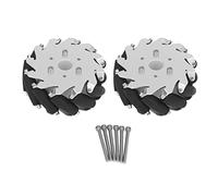 DANAIXZ Omni rueda direccional de 127 mm de 5 pulgadas de carga pesada de 45 kg de carga Robot Kit de rueda para automóvil con 12 rodamientos de goma Rodamientos para educación de (BIEN)