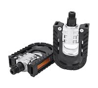 DANAIXZ Pedales de Bicicleta de montaña Aleación de Aluminio Plataforma de Plegado de Bicicleta Pedales Planos Pedales de Ciclismo no espele con Tiras Reflectantes para Bicicleta d