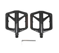 DANAIXZ Pedales de Bicicleta Premium Eje de Acero al Boro Cuerpo de Fibra de Nailon Diseño dentado Antideslizante Pedales Planos de Doble Cara para Bicicletas de montaña de Carrete (Negra)
