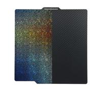 DANAIXZ Placa de construcción PET PEY 257x257 mm Acero con resorte Etiqueta adhesiva extraíble de doble cara con textura suave y patrón de cielo estrellado Compatible con impresora